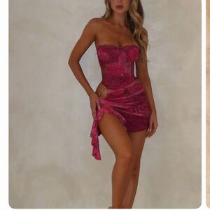 Elegant Pink Mini Dress